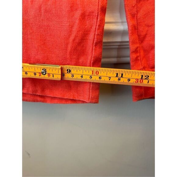 LOFT Wide-leg 100% Linen Pants oversized 6 Petite colorful - Picture 7 of 9